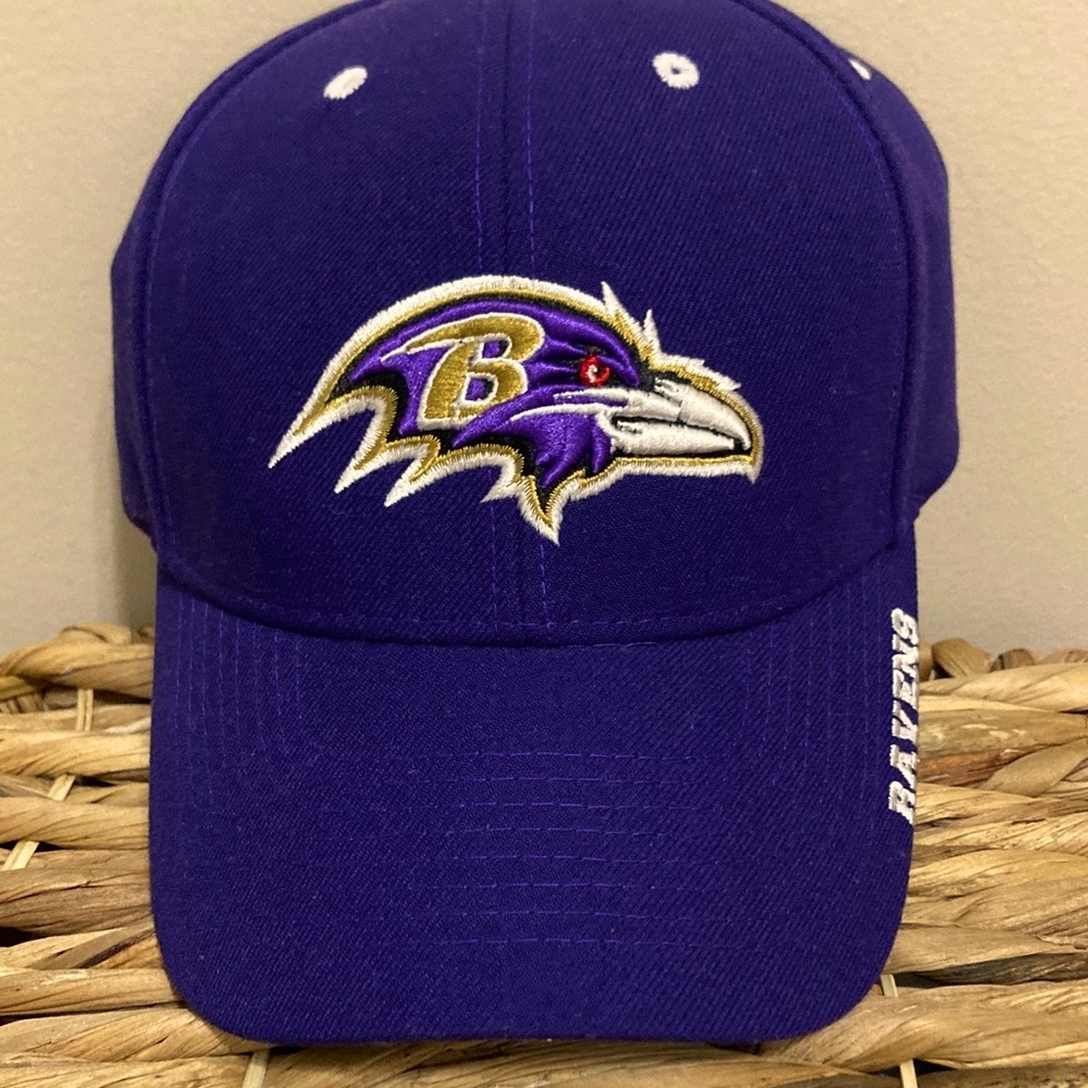 🆕 Baltimore Ravens NFL Teams Purple Fan Cap! 💥